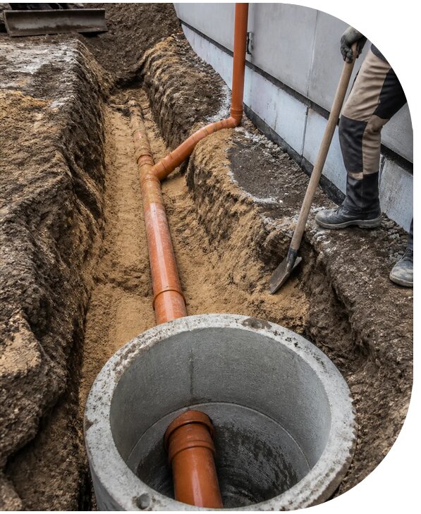 Монтаж и подключение к центральной канализации в Шуе